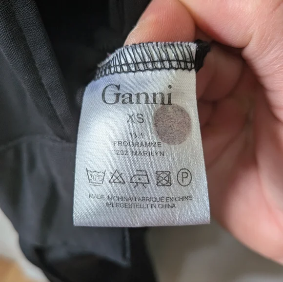GANNI Marilyn Black Romper Sleeveless Size XS elegant Formal V Neck Feminine - Picture 11 of 16
